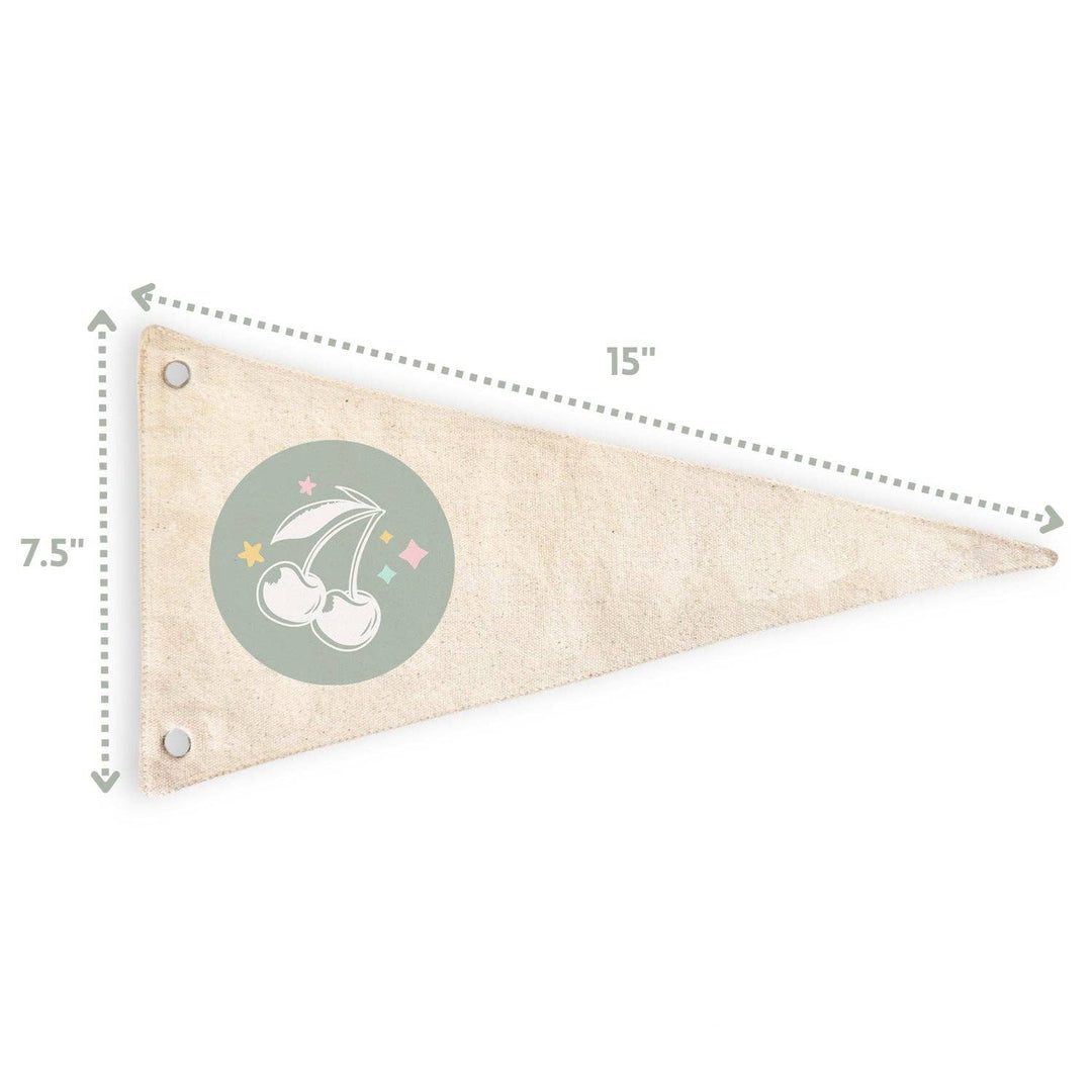 Long Live Girlhood Canvas Pennant Flag - Kids Decor - Nest and Sprout - Cherrypick