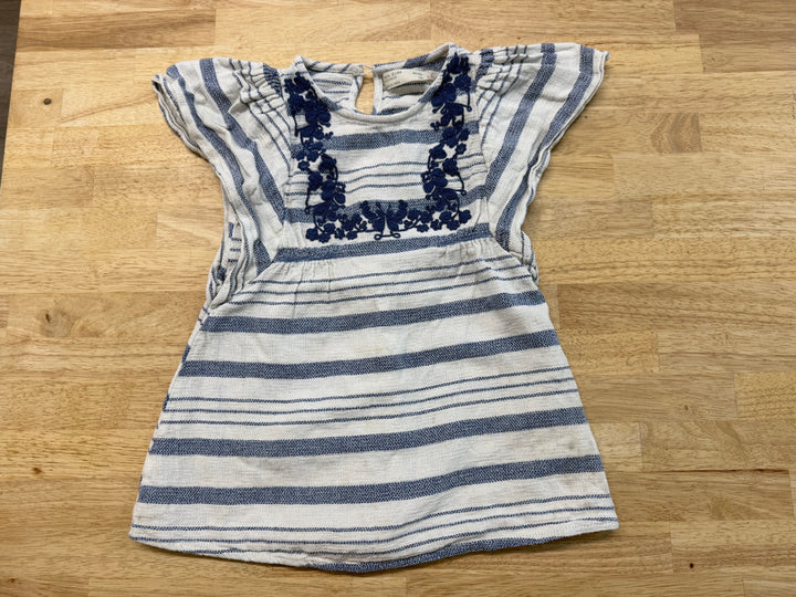 Zara Kids Shirt – 5 (110) | Blue & White imperfect