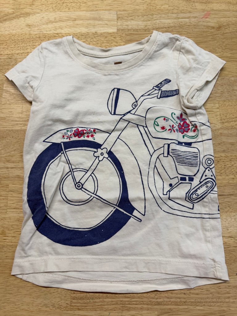 Tea Collection Motorcycle Graphic White Shirt – 2/3 | Play - Nest and Sprout-Consignment