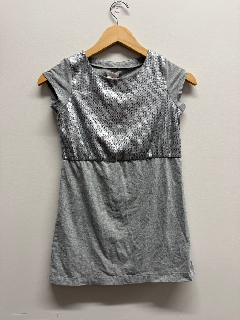 Joe Fresh Light Grey Sequin Dress – 10/12 | Short Sleeve 95% Cotton