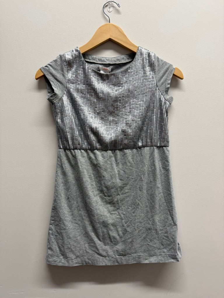 Joe Fresh Light Grey Sequin Dress – 10/12 | Short Sleeve 95% Cotton - Nest and Sprout-Consignment