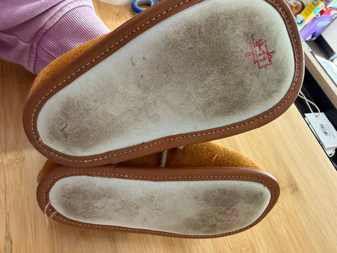 Lanark Sheepskin Slipper Bootie – 9–11 | Honey Oak Genuine Sheepskin