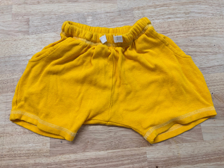 Haven Kids Ribbed Shorts – 18–24M Yellow play condition
