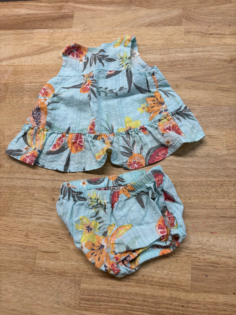 OshKosh B’gosh Tropical Two-Piece Set Top & Bloomer | Size 3M
