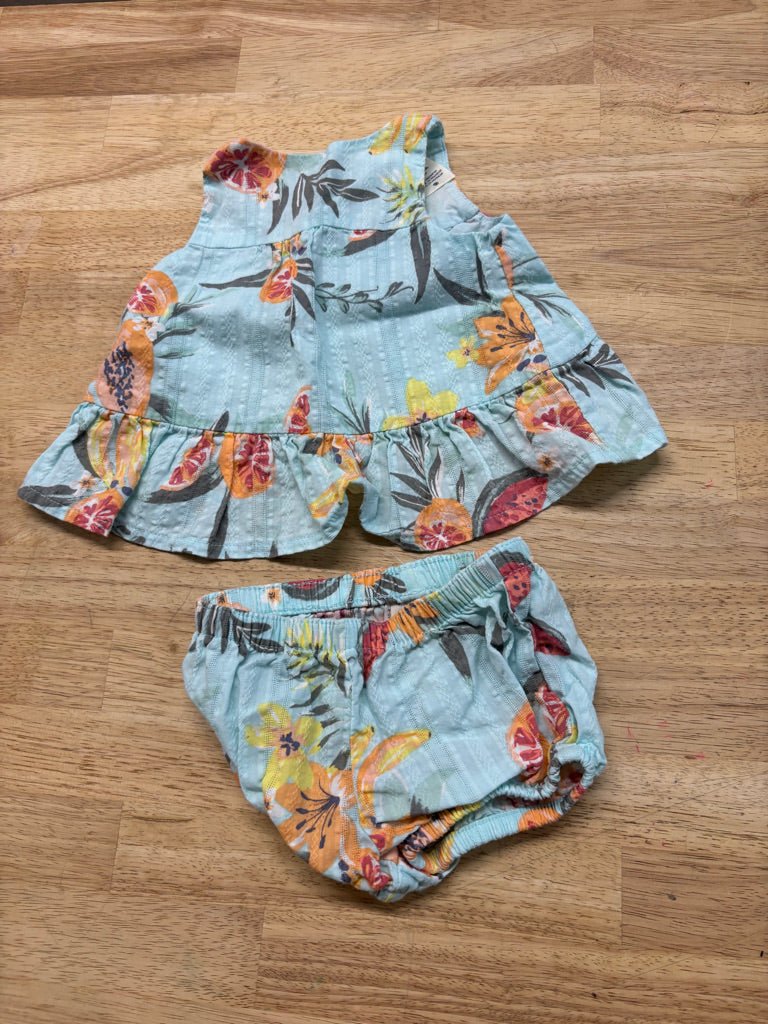 OshKosh B’gosh Tropical Two - Piece Set Top & Bloomer | Size 3M - Nest and Sprout - Consignment