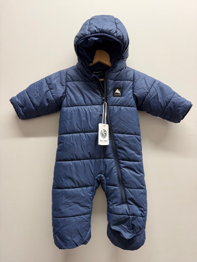 Burton Insulated Snowsuit – 12M | Blue Fold-Over Hands & Feet