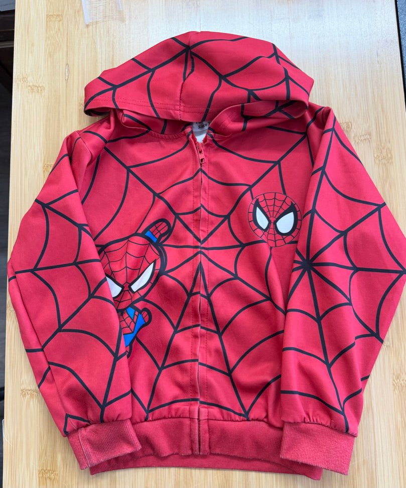 ThomBase Spiderman Zip - Up Sweater – 120 (6–7Y) - Nest and Sprout - Consignment