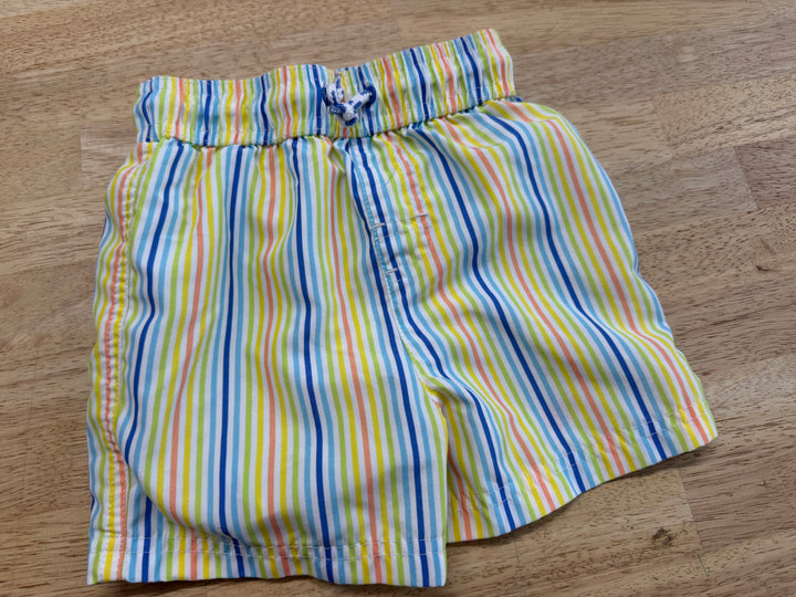 George Striped Shorts – 2T | Yellow and Blue