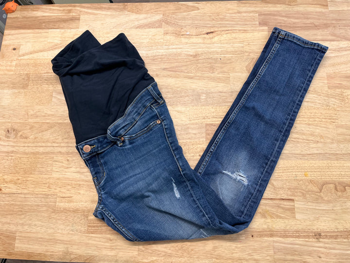 H&M Mama Size 6 Skinny High Rib Maternity Jeans – Dark Wash