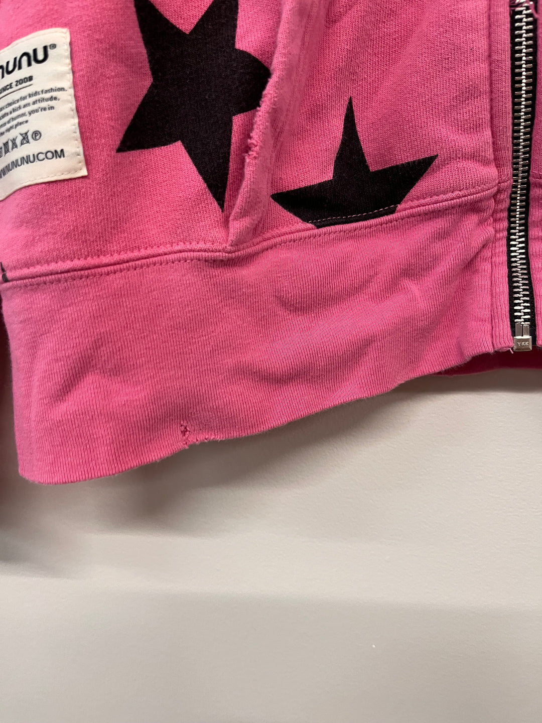 Nununu 12–14 Pink Star Zip Hoodie Play
