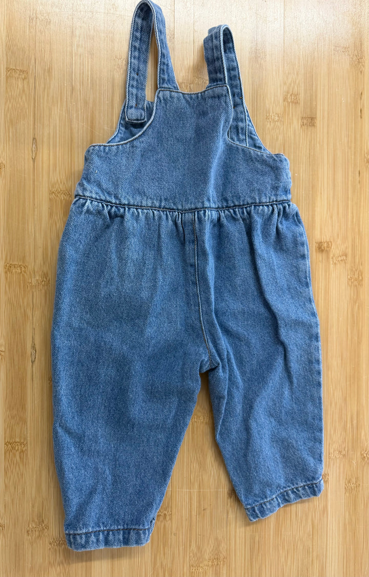 Play Up Button Overalls – 12 Months | Cotton Denim | Adjustable Straps