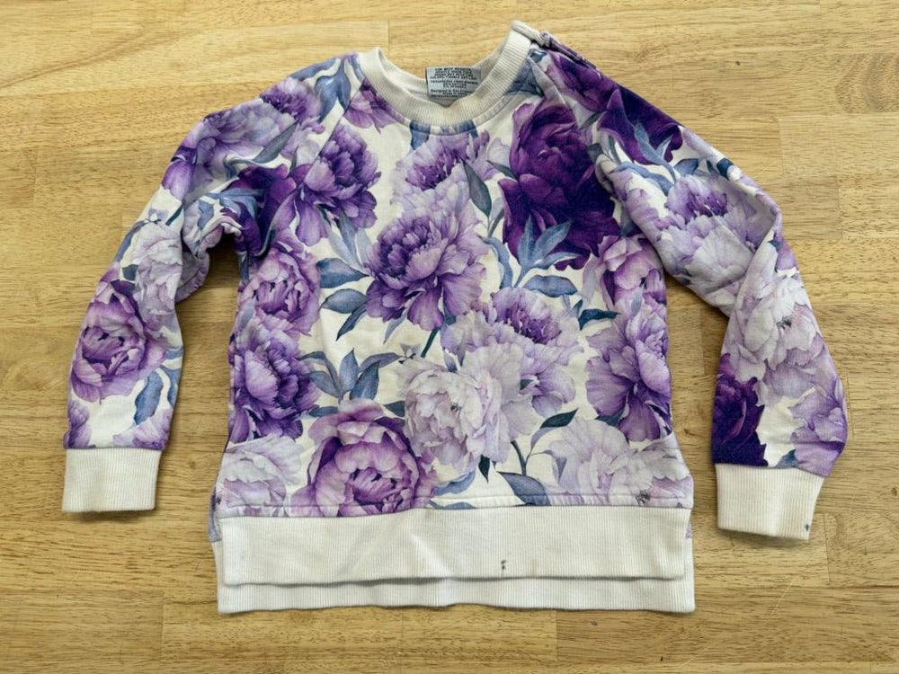 Bums & Roses Two - Piece Jogger Set – 18–24M | Purple Floral (Play) - Nest and Sprout - Consignment