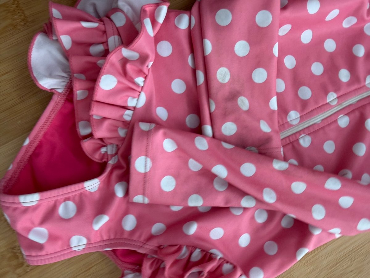 Imagine Perry One Piece Swimsuit – 2T | Pink Polka Dot - Nest and Sprout-Consignment
