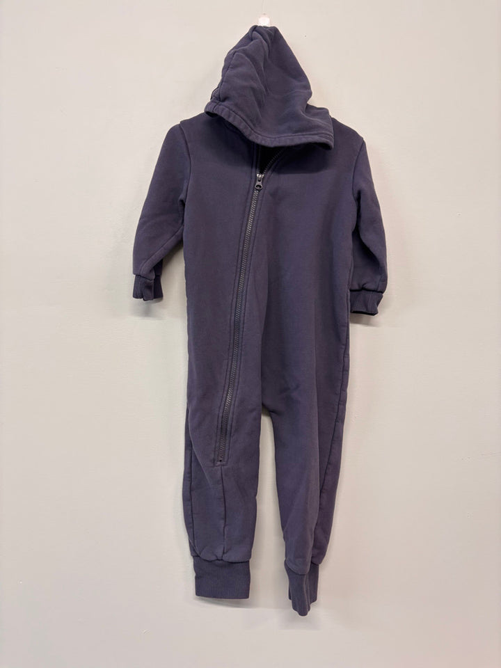 Little Rowe Hoodie Romper – Slate – Size 3T