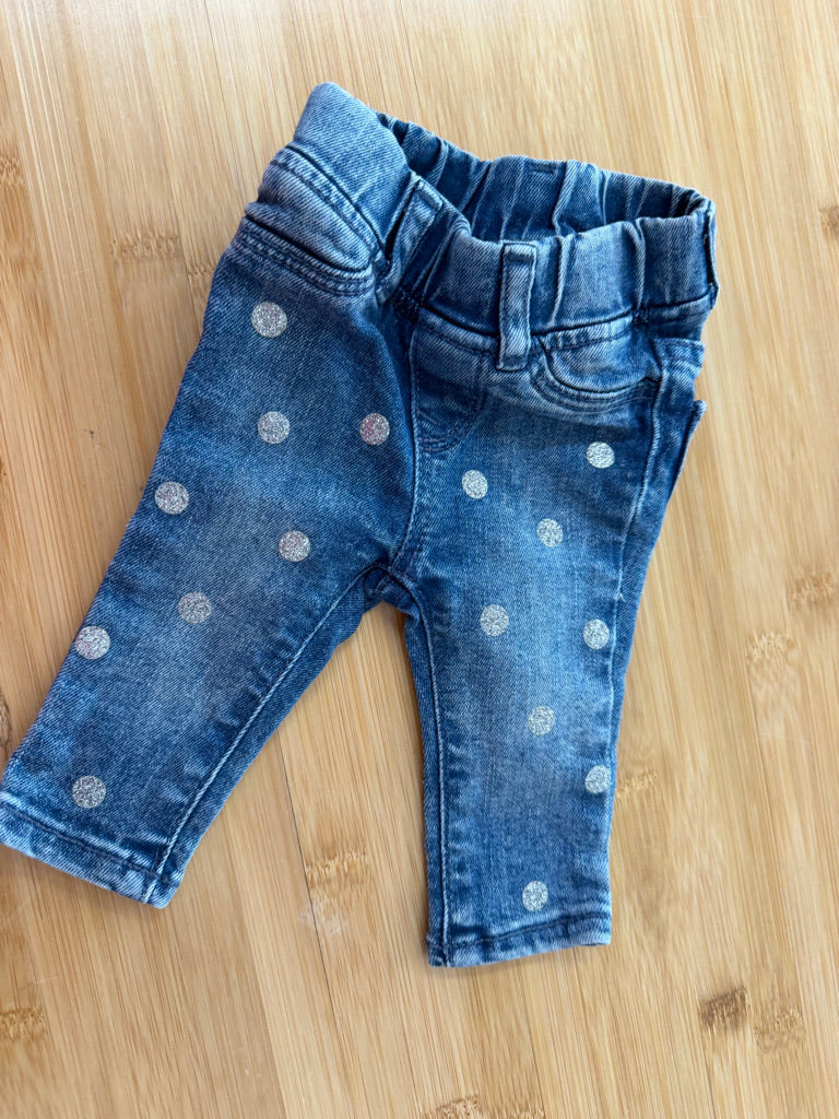 Gap Denim Jegging – 3M | Ankle Silver Polka Dots