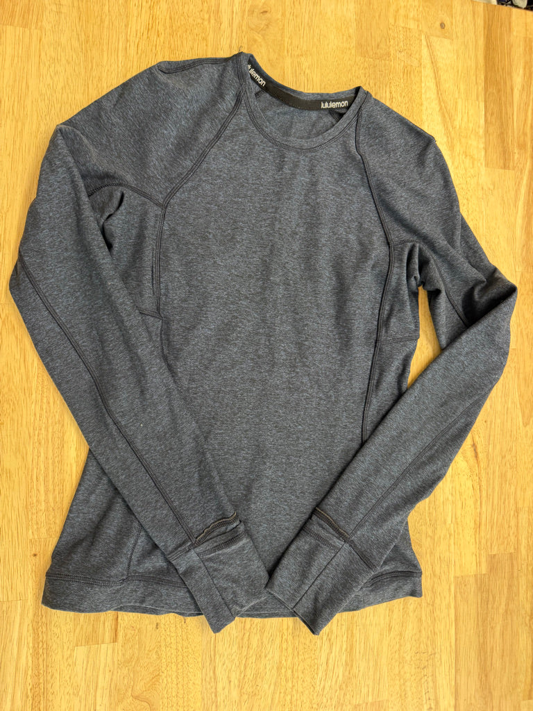 Lululemon Run For Gold long-sleeve athletic  – 6 | Heathered Grey
