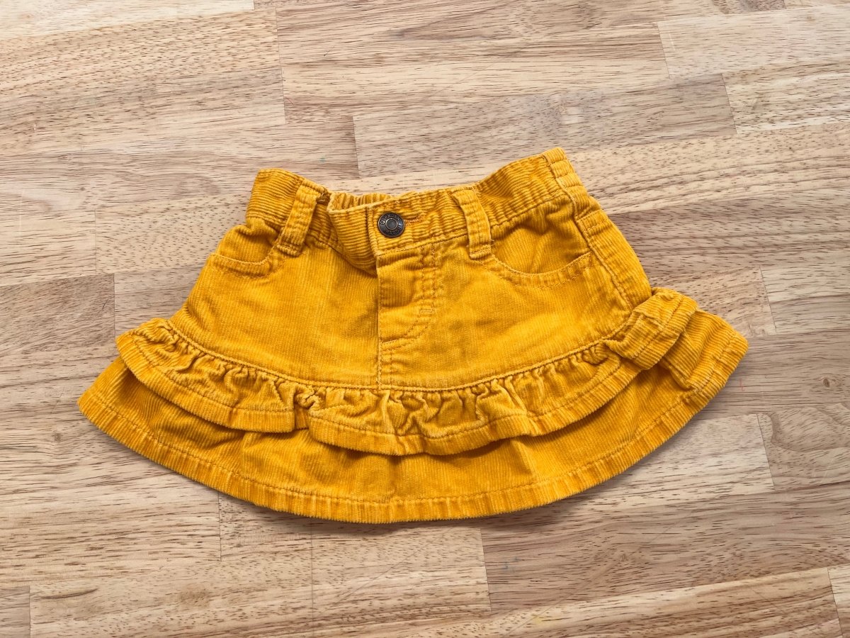 OshKosh 6 Month Corduroy Skirt – Golden Yellow - Nest and Sprout - Consignment