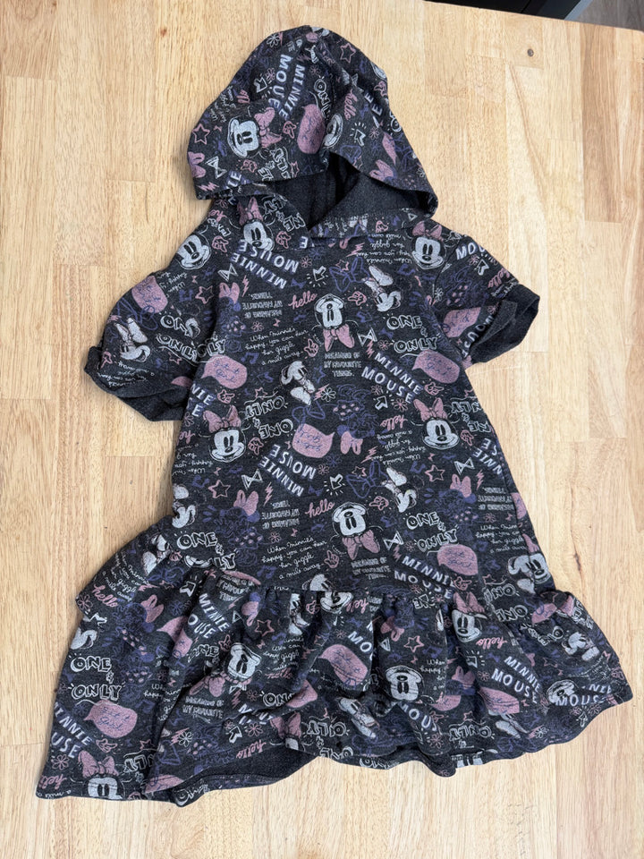 Disney Junior Hooded Sweatshirt Dress – 4T | Charcoal Minnie Mouse