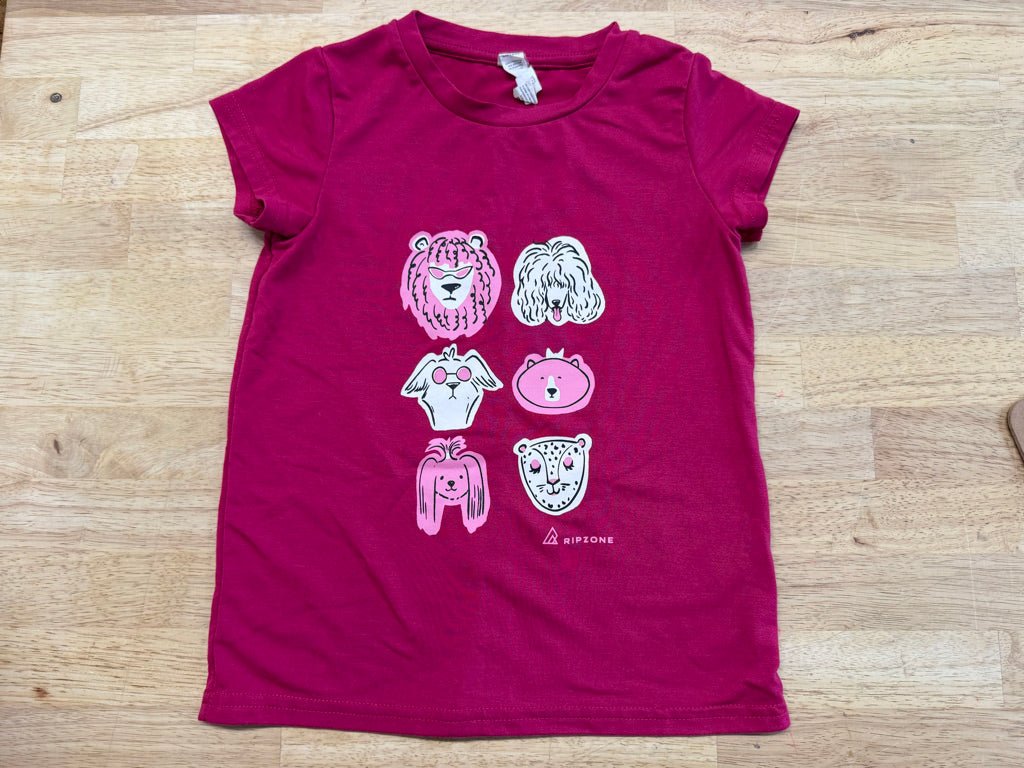 Ripzone Puppy Graphic Shirt Bright Pink | Size 4T - Nest and Sprout - Consignment