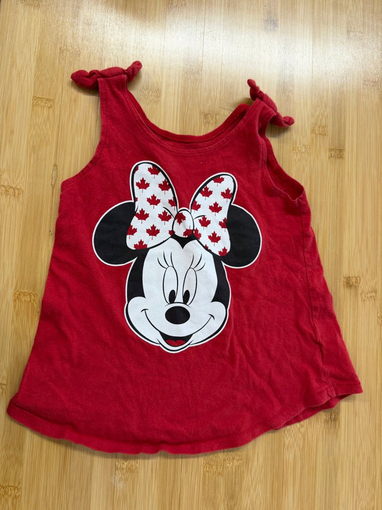 Old Navy Disney Minnie Mouse Tank Top – 5 | Red Canada Maple Leaf Bow | Holiday - Nest and Sprout-Consignment