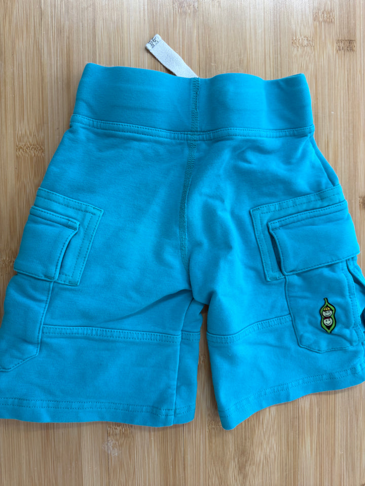 Peekaboo Beans Turquoise Cargo Shorts – O2