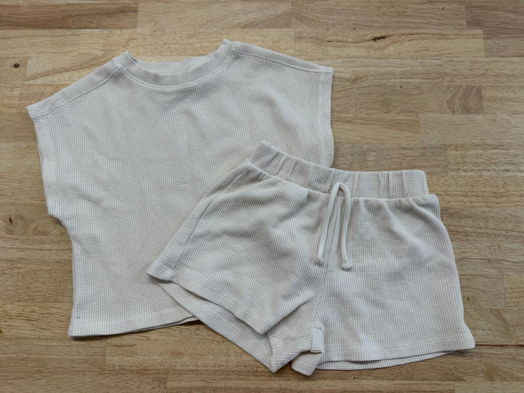 Zara Two - Piece Outfit – 7 | Cream Waffle Knit - Nest and Sprout - Consignment