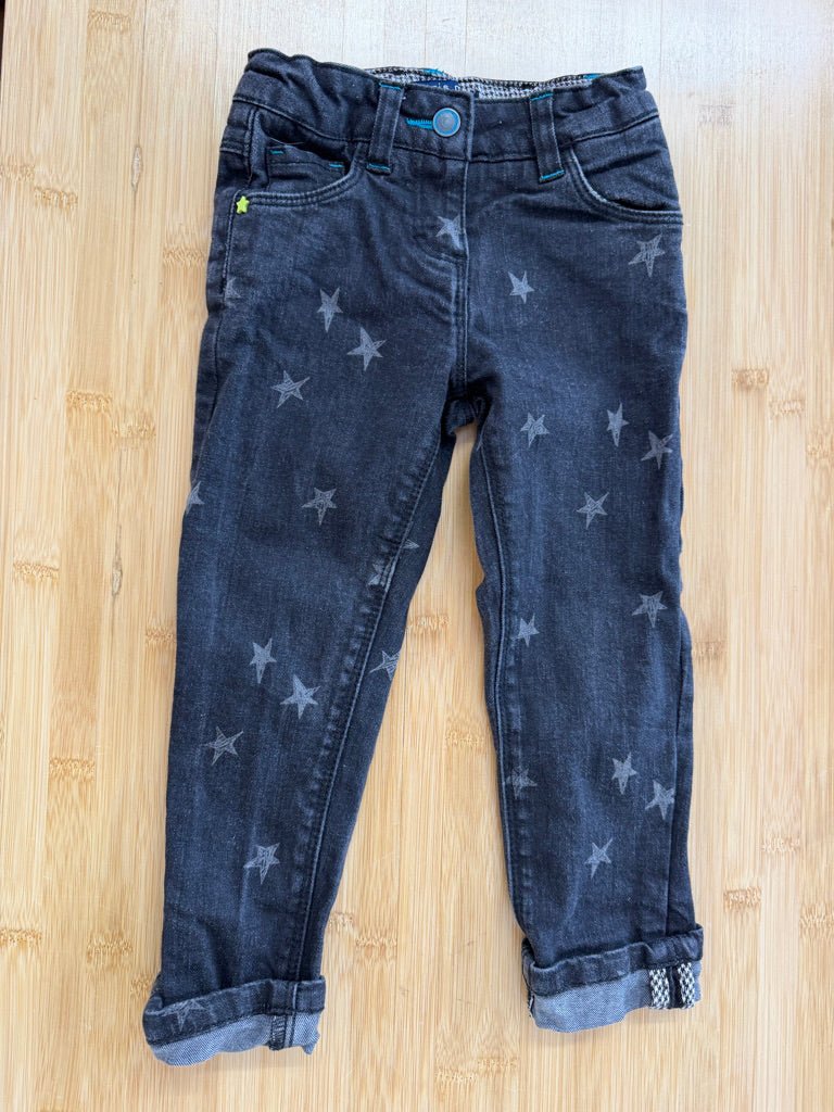 Souris Mini Black Wash Star Denim – 3 | Adjustable Waist Excellent - Nest and Sprout-Consignment