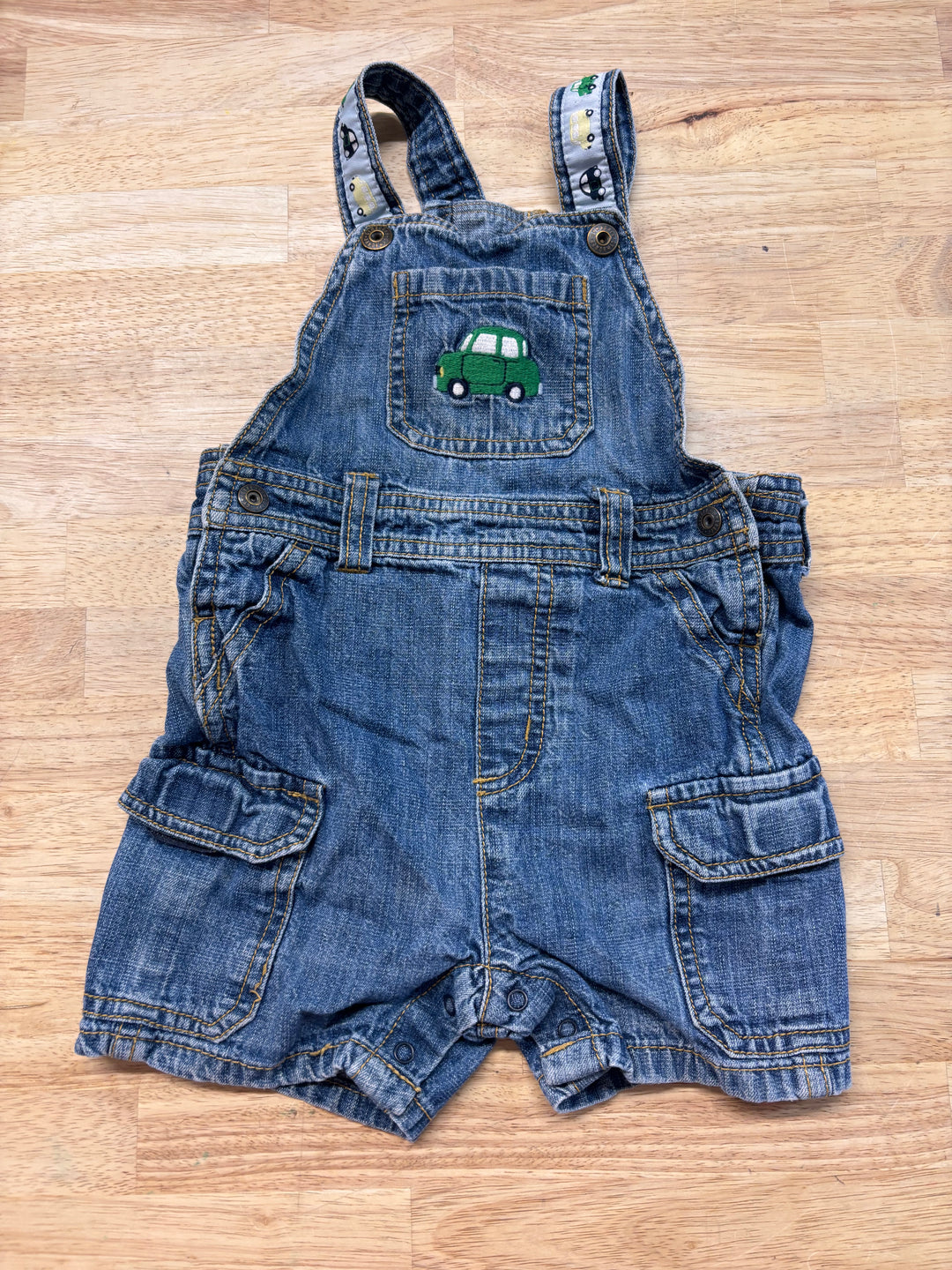 Gymboree Denim Overalls with Car Embroidery 18-24M