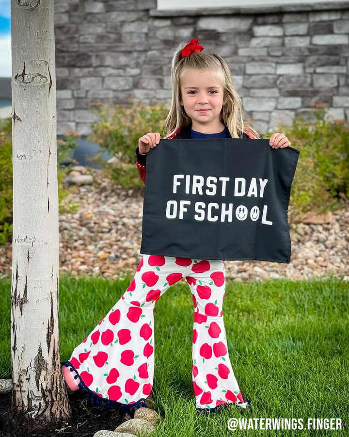 First / Last Day of School (Black) Reversible Banner Kids - Nest and Sprout - Cherrypick