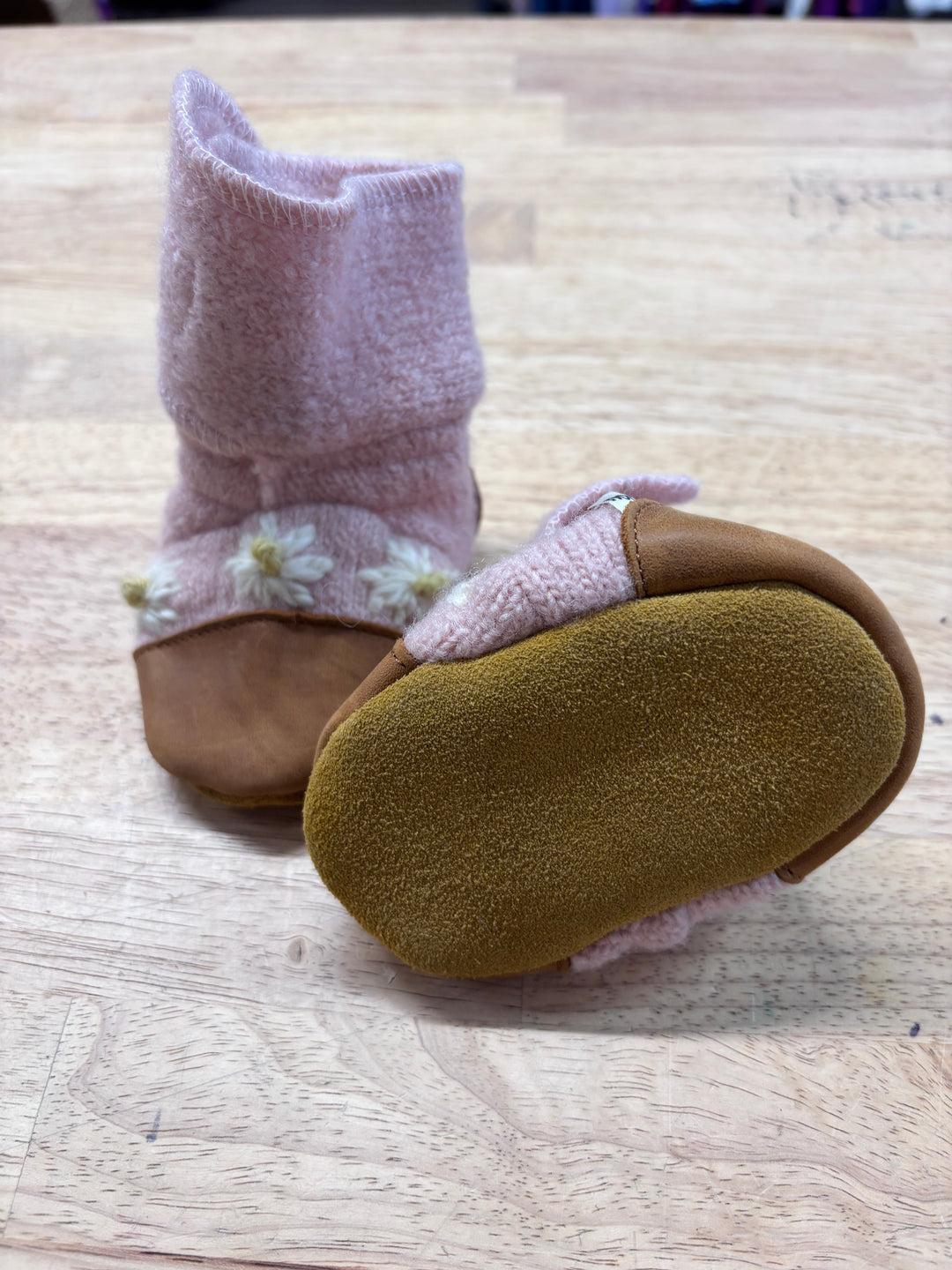 Nooks Wool Booties Pink Snowflower 2.5 (11cm)