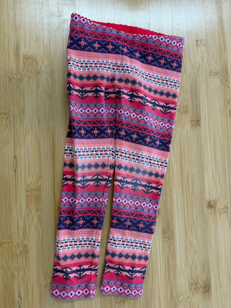 Tea Collection Leggings – 4 | Peach Allover Print | Fading - Nest and Sprout-Consignment