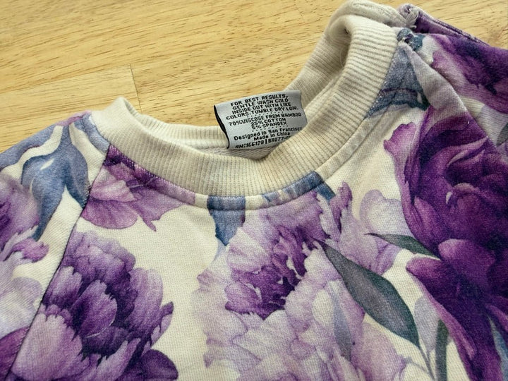 Bums & Roses Two - Piece Jogger Set – 18–24M | Purple Floral (Play) - Nest and Sprout - Consignment
