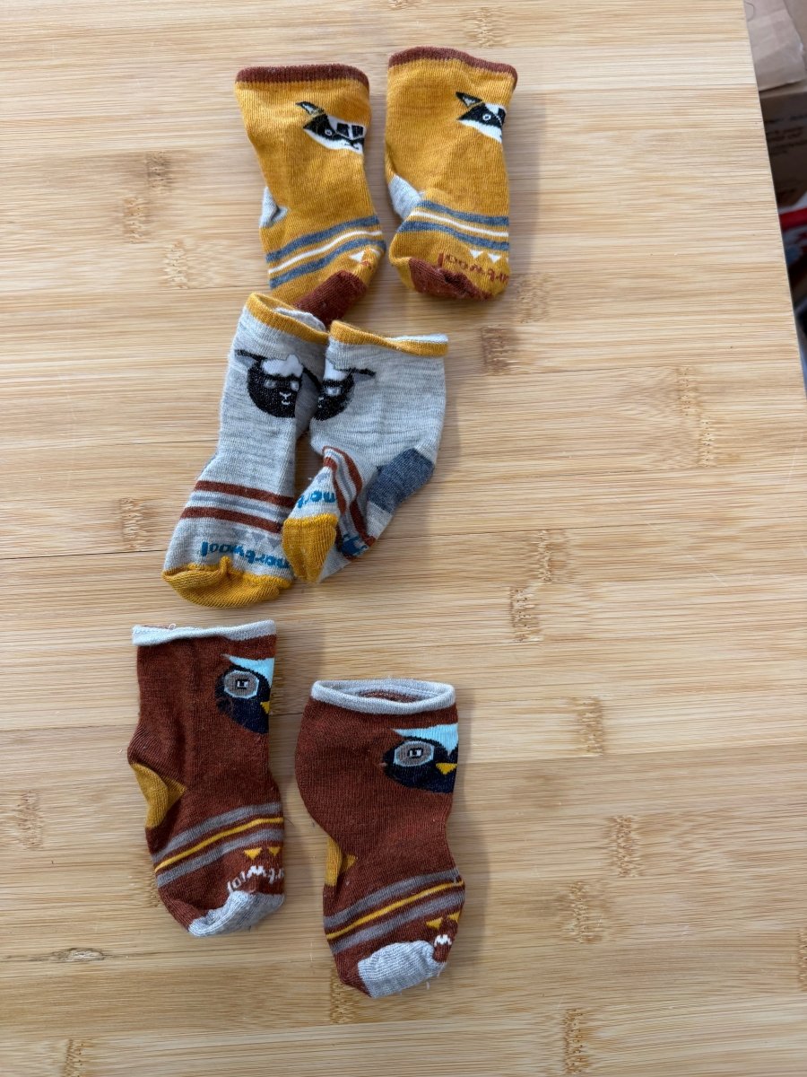 Smartwool Toddler Socks Set of 3 – 12–24M Est. | Natural Colours - Nest and Sprout-Consignment