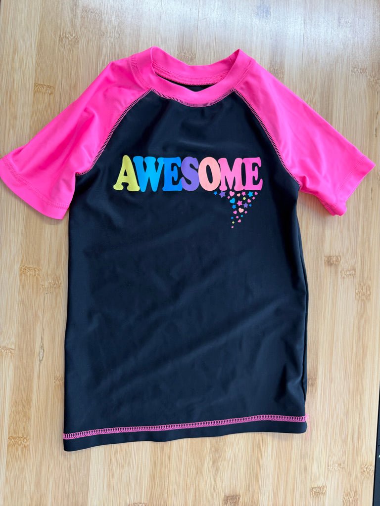 George Rash Guard – 7/8 | Hot Pink & Black - Nest and Sprout-Consignment
