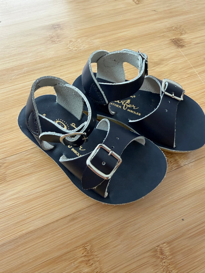 Saltwater Surfer Sandals – 5 | Navy | Split Leather Insoles