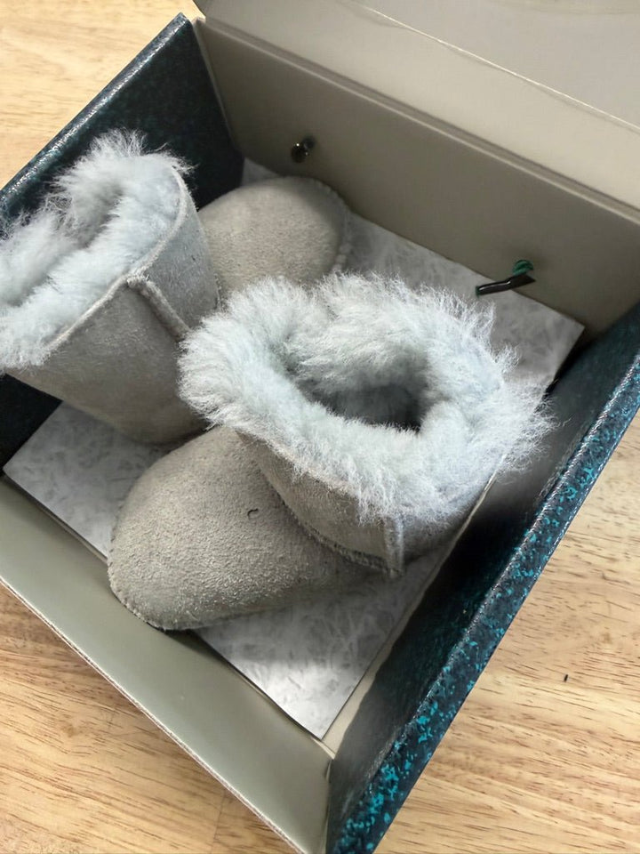 EMU Australia Slate Booties | Size 6–12M - Nest and Sprout - Consignment