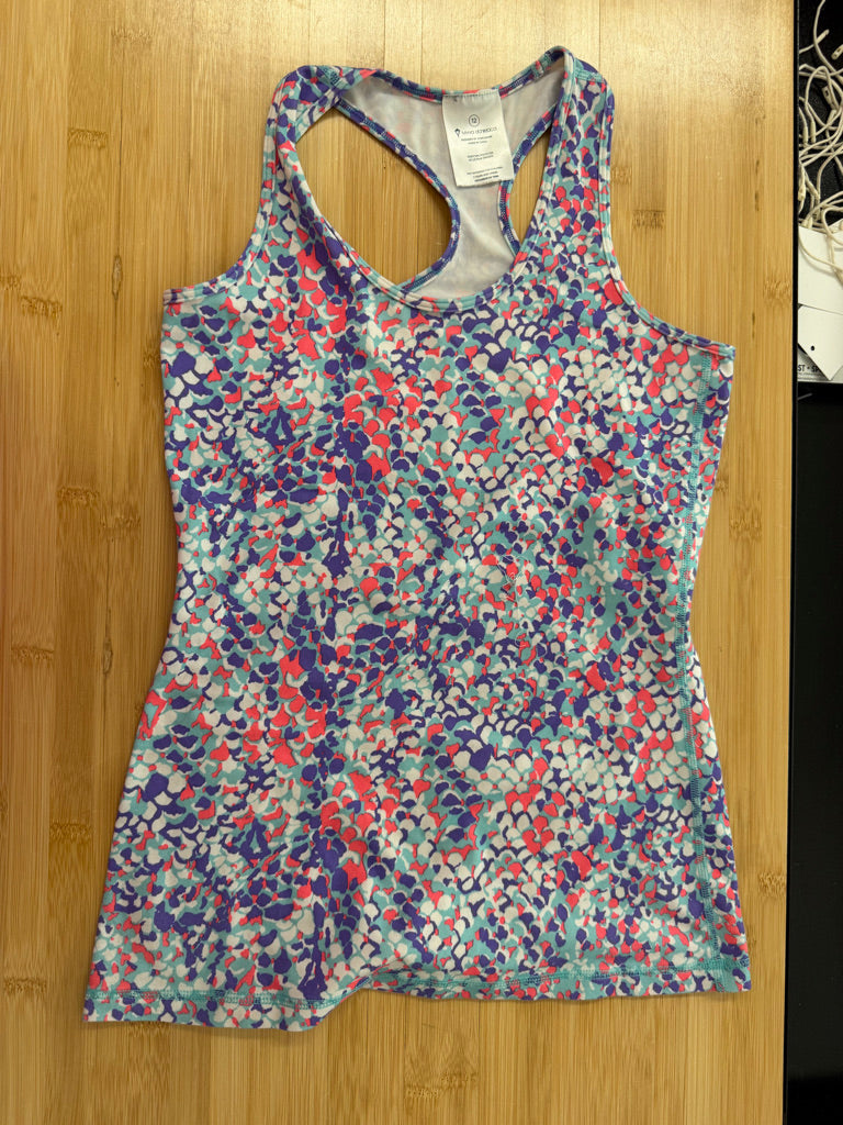 Ivivva Allover Print Tank Top – 12 | Pink Purple Blue Coral | Play