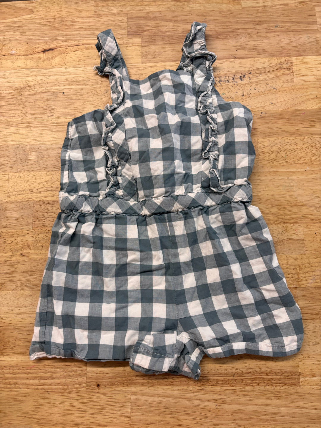Rachel Zoe Blue Plaid Romper Size 5