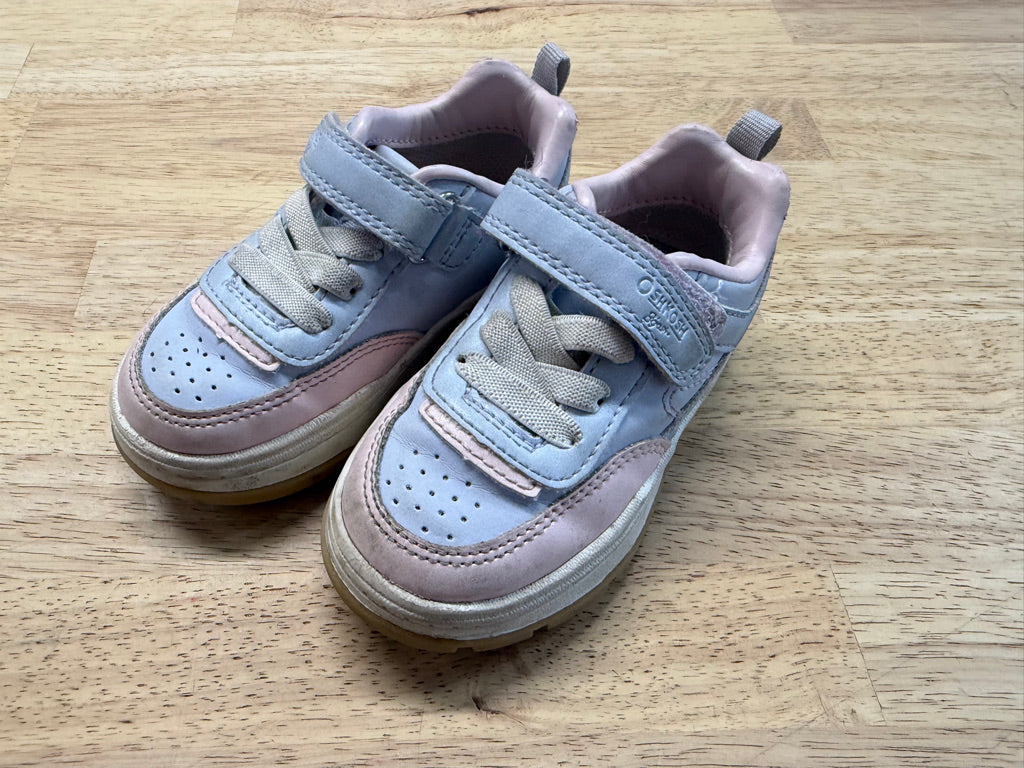 OshKosh Velcro Sneakers – 6 (EU 22) | Blue & Pink
