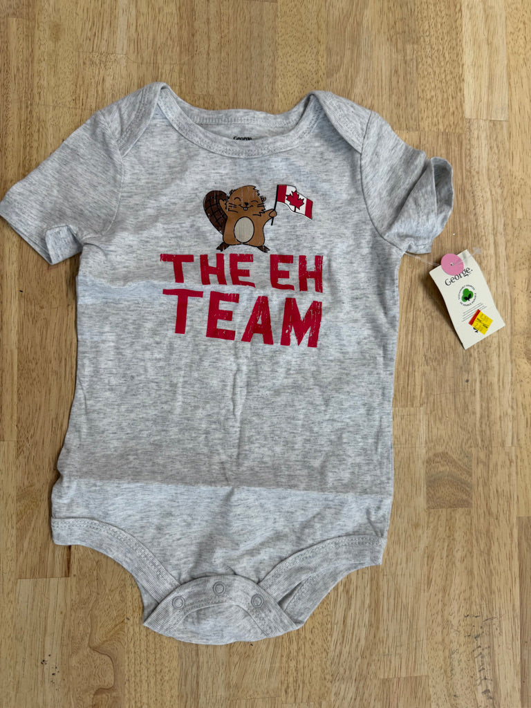 George “The Eh Team” Bodysuit NWT | Size 18–24M