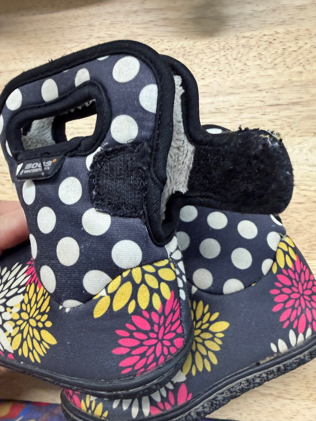 Baby Bogs Floral Thermal Boot – 5 (EU 21) | Black & White Polka Dot -10°C | Play