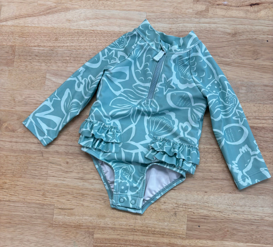 Carters Swimsuit – Size 6M (Teal Mermaid Print)