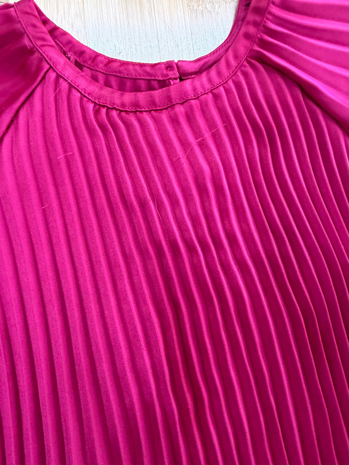 Joe Fresh Pleated Dress – 8 | Hot Pink | Shine