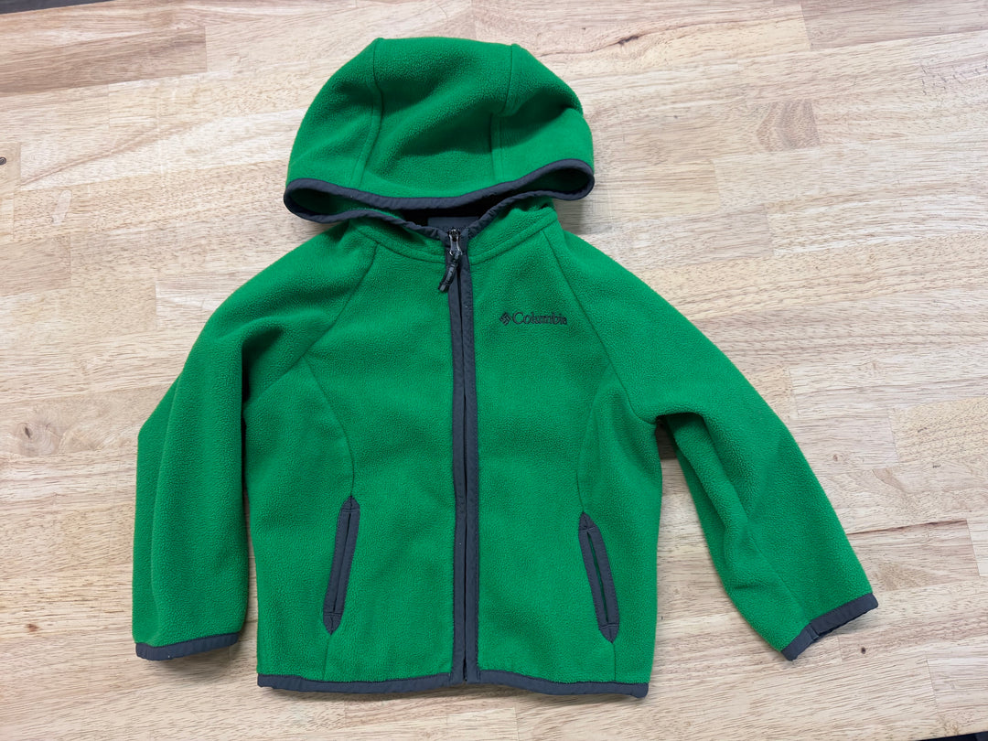 Columbia Polar Fleece Zip-Up – 18–24M | Bright Green Lightweight
