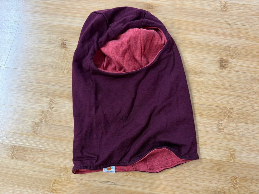 TK Clothing Wool Balaclava – One Size | Burgundy & Orange - Nest and Sprout-Consignment