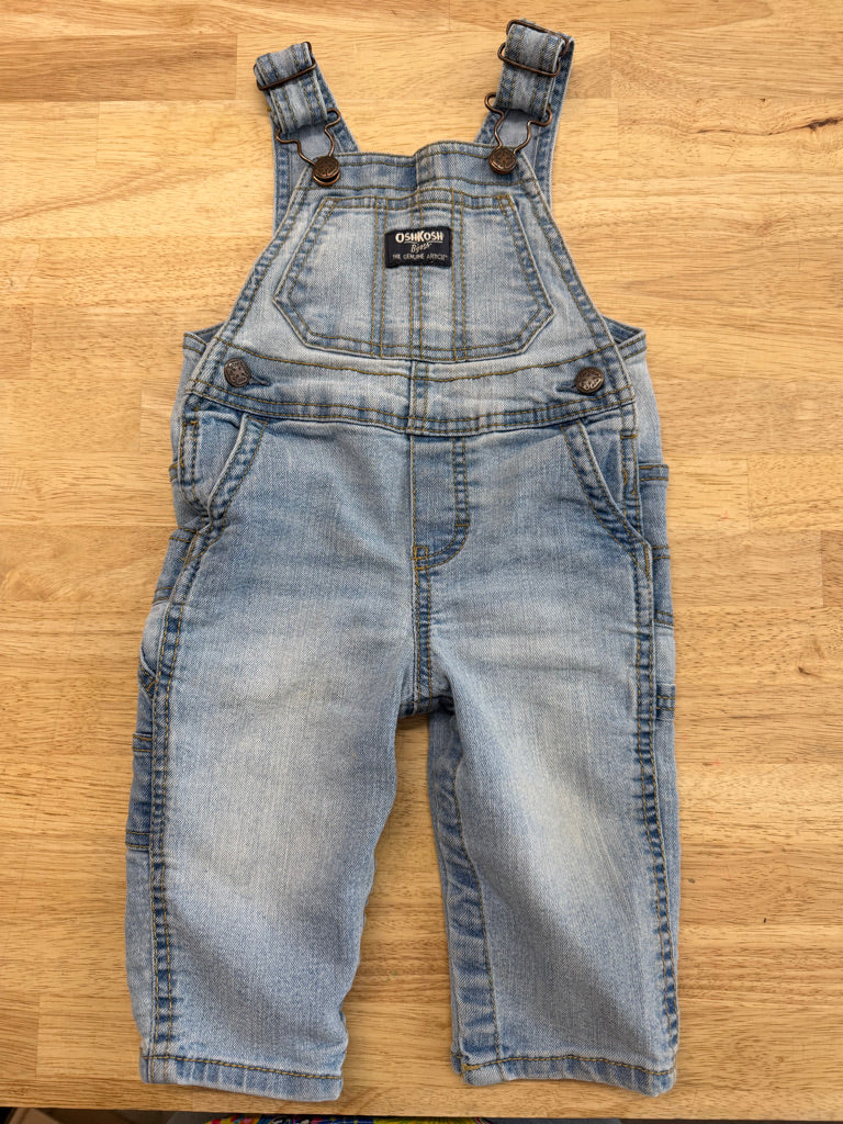 OshKosh Denim Overalls – 9M | Light Wash