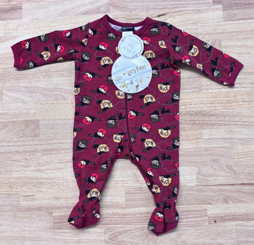 Harry Potter Double Zipper Romper - 0-3M