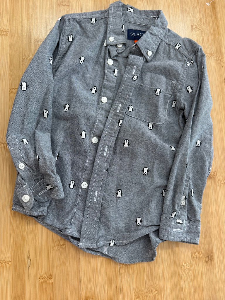 The Children's Place Penguin Long Sleeve –5 | Black - Nest and Sprout-Consignment