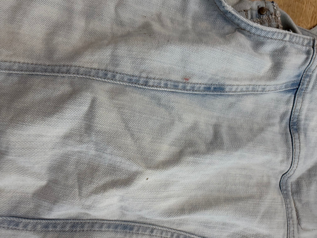 Garage Bleached Denim Vest – Adult XS (Est. 10-12 Fit)