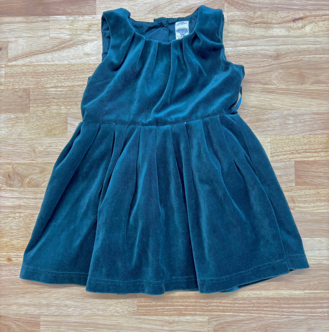 Carters Velvet Dress, 2T